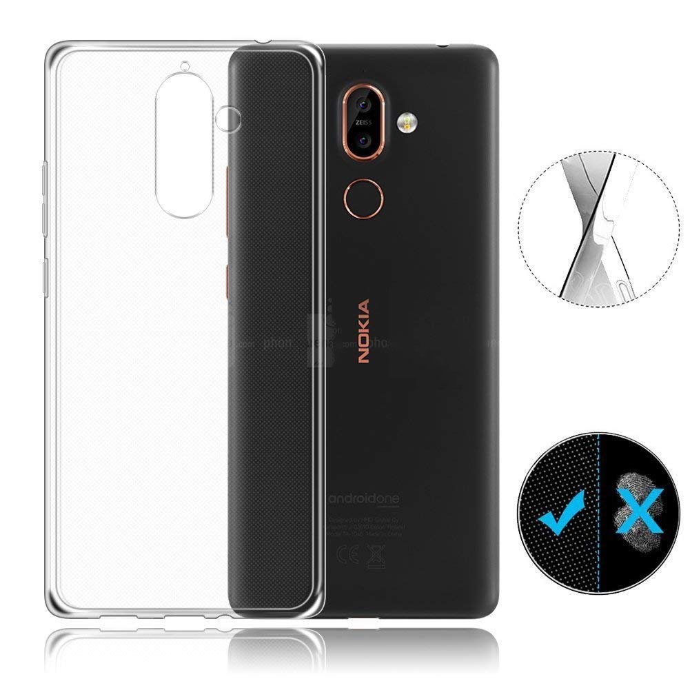 Carcasă din silicon Nokia 7 Plus transparentă