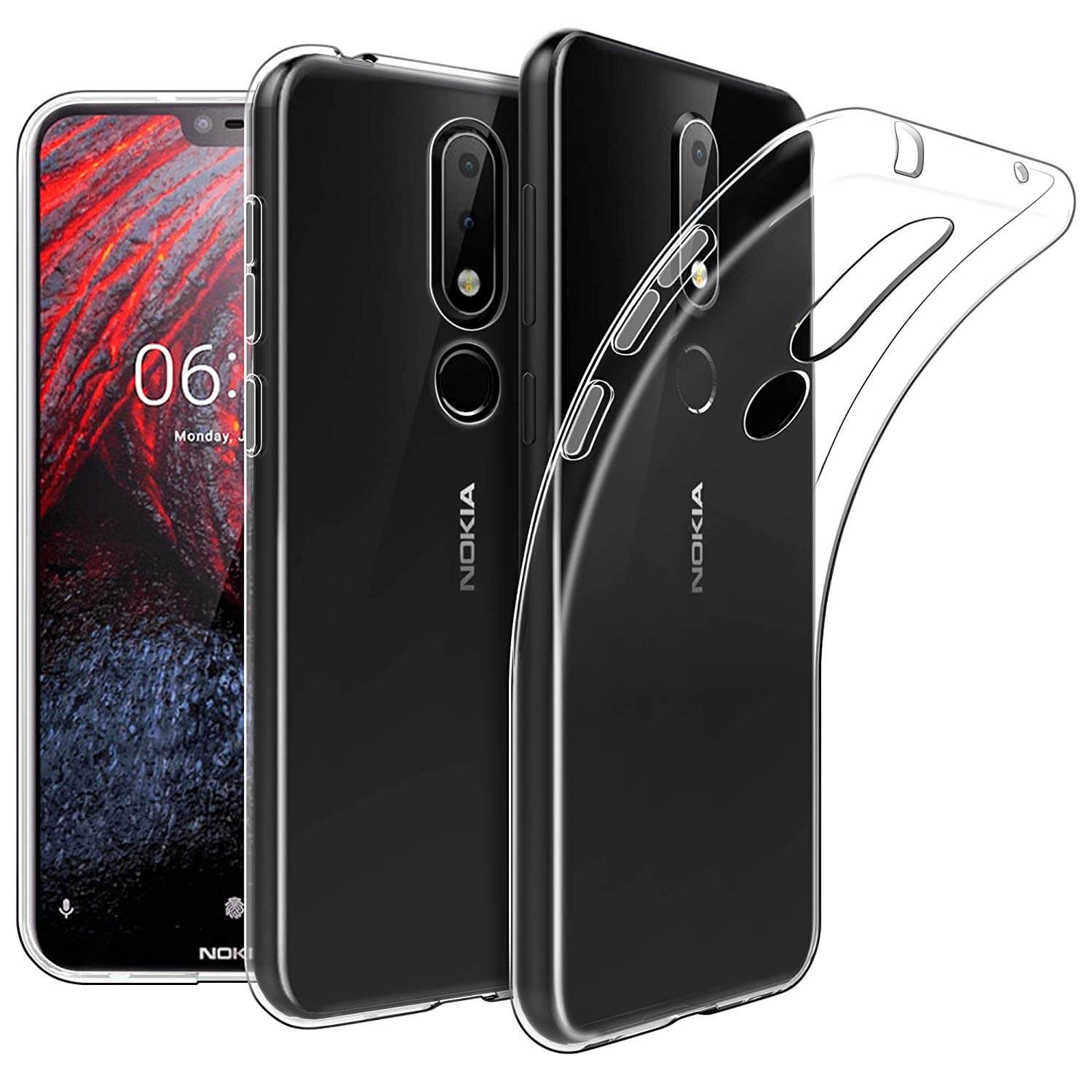 Carcasă din silicon Nokia 6.1 Plus 2018 (X6 2018) transparentă