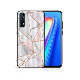 PROTEMIO MY ART Husă de protecție Realme 7 PINK MARBLE (143)