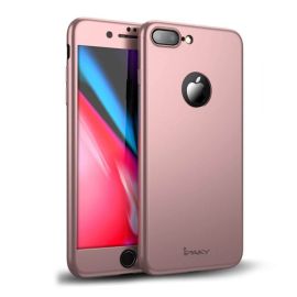 IPAKY 360° Pro + sticlă securizată Apple iPhone 8 Plus roz