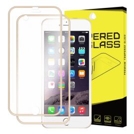 3D din sticlă temperată METALLIC față + spate Apple iPhone 6 / 6S aur