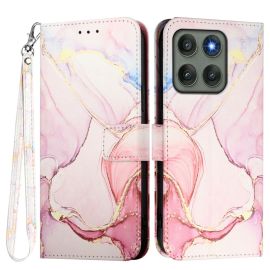 ART MARBLE Husă tip portofel pentru Motorola Edge 60 Pro ROSE GOLD