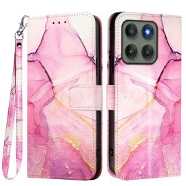 ART MARBLE Husă tip portofel pentru Motorola Edge 60 Pro PINK PURPLE