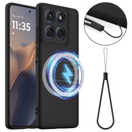 RUBBER MAGSAFE Husă silicon pentru Motorola Edge 60 Pro negru