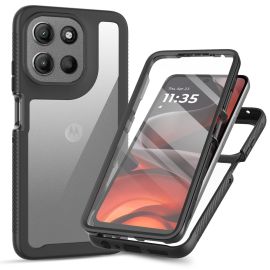 DUAL Dublu față husă cu folie Motorola Moto G86 5G negru