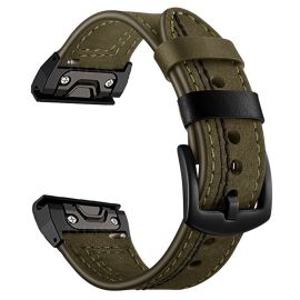 VANGUARD QuickFit Curea din piele pentru Garmin - lățime 22mm verde