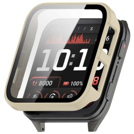 PC FULL COVER Husă de plastic cu sticlă pentru Garmin Venu X1 IVORY