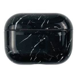 Husă MARBLE pentru Apple Airpods Pro BLACK-WHITE
