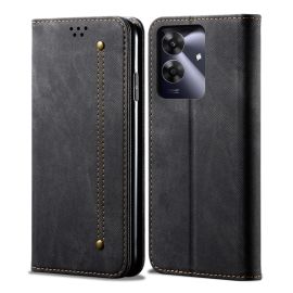 DENIM Husă portofel pentru Realme Note 60 negru