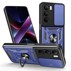 RING CAMERA Husă cu suport pentru Realme C75 / Realme 14x 5G albastru