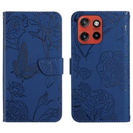 ART BLOSSOM Portofel husă pentru Motorola Edge 60 Neo albastru