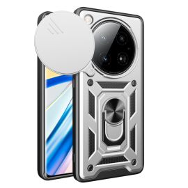 RING CAMERA Capac cu suport pentru Infinix Zero 40 5G argintiu