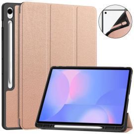 Capac articulat LEATHER pentru Samsung Galaxy Tab S10 FE+ roz