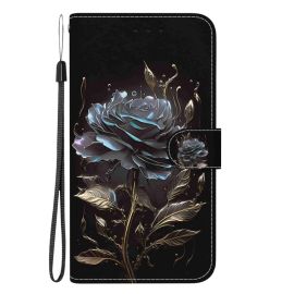 ART Husă portofel pentru Honor X6b BLACK ROSE