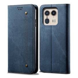 DENIM Husă portofel pentru Motorola Edge 50 Ultra albastru