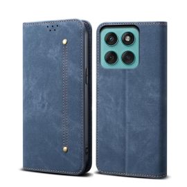Husa tip portofel DENIM pentru Motorola Moto G86 5G albastru