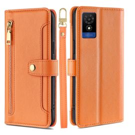 Husă tip portofel PASTEL pentru TCL 501 portocalie