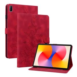Husă cu flip ART LILY pentru Huawei MatePad SE 11 2024 roșie
