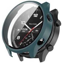 PC FULL COVER Capac din plastic cu sticlă pentru OnePlus Watch 2R verde închis