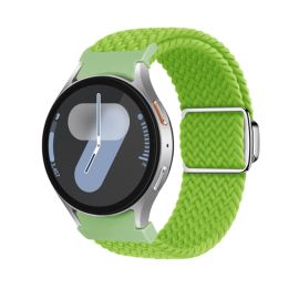 Curea din nailon împletită pentru Samsung Galaxy Watch 7 (40 / 44 mm) YELLOW GREEN