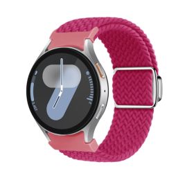 Curea din nailon împletită pentru Samsung Galaxy Watch 7 (40 / 44 mm) ZMEURĂ