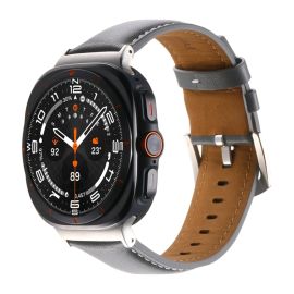 LEATHER Curea din piele pentru Samsung Galaxy Watch Ultra / Watch Ultra 2025 gri