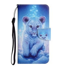 ART Husă portofel pentru Xiaomi Redmi Note 14 Pro 5G LEOPARD DE ZĂpadă