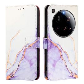 ART MARBLE Husă portofel pentru Xiaomi 15 Ultra WHITE PURPLE