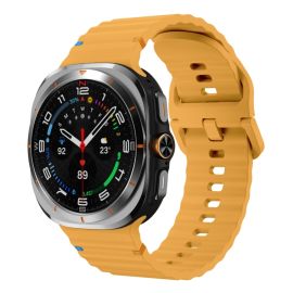 WAVY Curea din silicon pentru Samsung Galaxy Watch Ultra / Watch Ultra 2025 galben