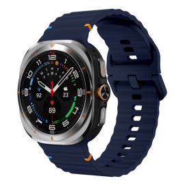 WAVY Curea din silicon pentru Samsung Galaxy Watch Ultra / Watch Ultra 2025 albastru închis