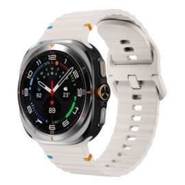Curea din silicon WAVY pentru Samsung Galaxy Watch Ultra / Watch Ultra 2025 STARLIGHT