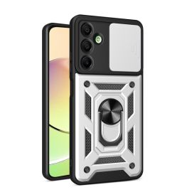 RING CAMERA Capac cu suport pentru Samsung Galaxy A16 / A16 5G argintiu