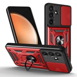 RING Husă cu suport pentru Samsung Galaxy S25 FE roșu