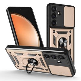 RING Husă cu suport pentru Samsung Galaxy S25 FE auriu