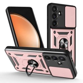 RING Husă cu suport pentru Samsung Galaxy S25 FE roz