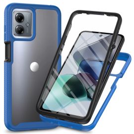 DUAL Capac cu două fețe cu folie Motorola Moto G54 5G / G54 5G Power Edition albastru închis