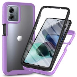 DUAL Capac cu două fețe cu folie Motorola Moto G54 5G / G54 5G Power Edition violet