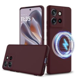 RUBBER MAGSAFE Husă din silicon pentru Motorola Edge 50 Neo / ThinkPhone 25 PLUM CULOARE