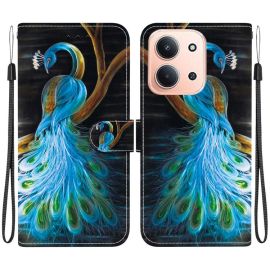 Portofel ART husă pentru Xiaomi Redmi 15C / Redmi 15C 5G PEACOCK