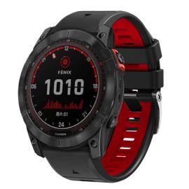 SPORTY QUICK FIT Curea de silicon interschimbabilă Garmin - lățime 22mm BLACK-RED