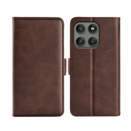 Husă tip portofel SIDE pentru Motorola Edge 60 Pro maro închis