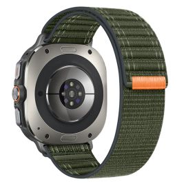 NYLON Curea înlocuibilă pentru Samsung Galaxy Watch Ultra / Watch Ultra 2025 verde închis