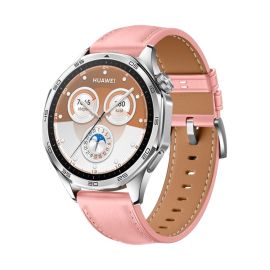 LEATHER Curea din piele pentru Huawei Watch GT 5 46mm / GT 6 46mm roz