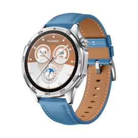 LEATHER Curea de piele pentru Huawei Watch GT 5 Pro 46mm / GT 6 Pro 46mm albastru