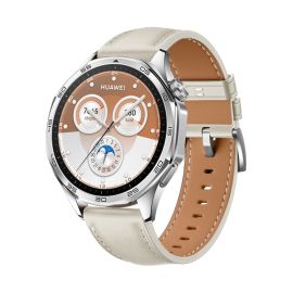 LEATHER Curea de piele pentru Huawei Watch GT 5 Pro 46mm / GT 6 Pro 46mm CREAMY WHITE