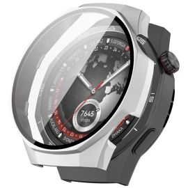 PC FULL COVER Capac din plastic cu sticlă pentru Huawei Watch GT 5 Pro 46mm argintiu