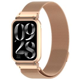 SET MILANESE Carcasă metalică ceas + curea Xiaomi Smart Band 9 Pro ROSE GOLD