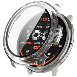 PC FULL COVER Capac din plastic cu sticlă pentru Amazfit Active 2 transparent