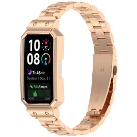 CLASSIC Brățară metalică + husă de protecție pentru Huawei Band 10 / Band 9 ROSE GOLD