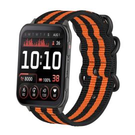 Curea de schimb NYLON pentru Garmin Venu X1 BLACK-ORANGE